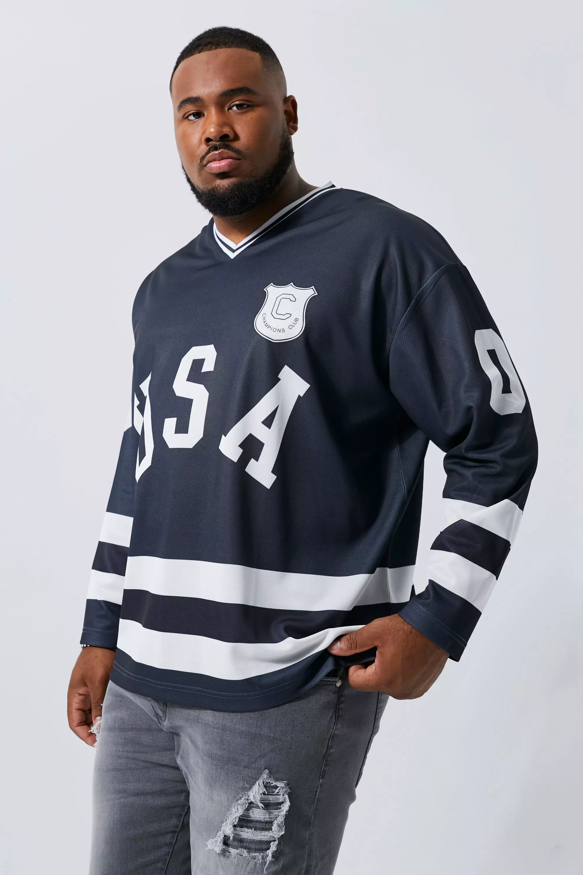 Oversized cheap hockey jersey